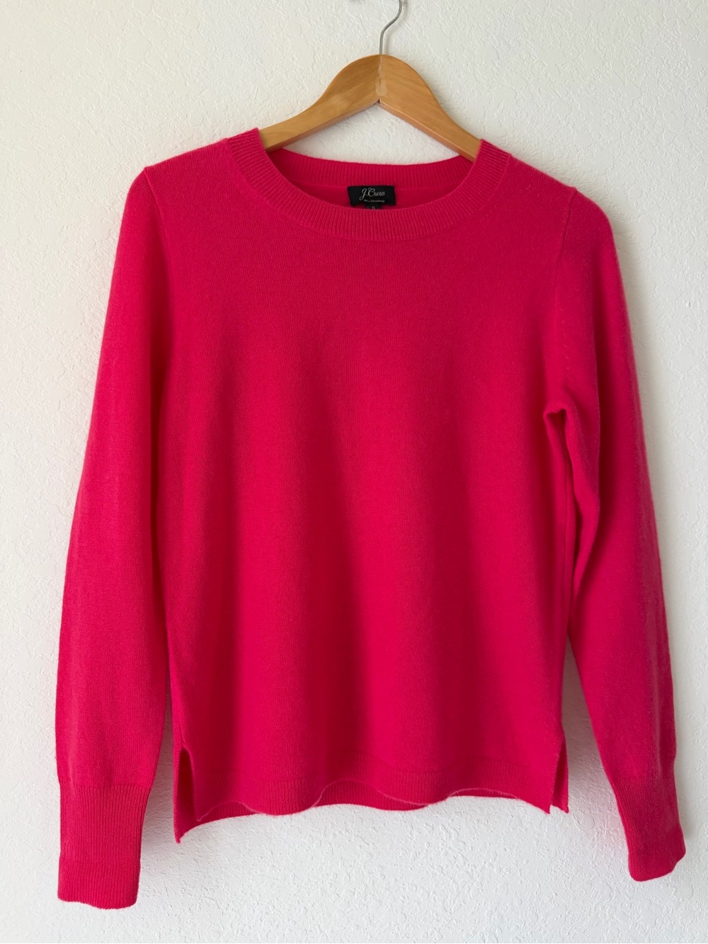 J. Crew Cashmere Sweater Hot Pink